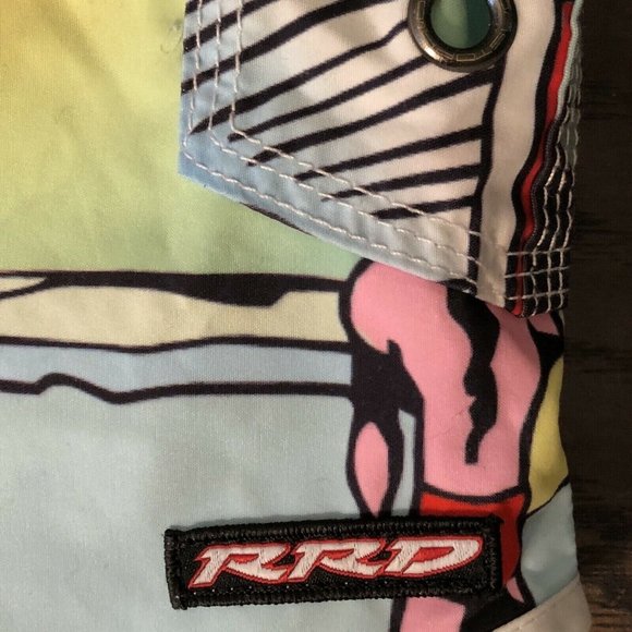 RRD Board Shorts Radical Style Comic Rare Men's 30 Roberto Ricci Designs Surf - Picture 6 of 9